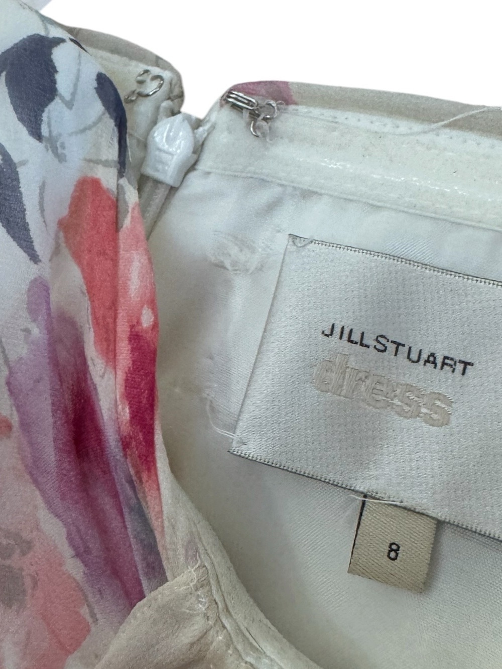 Jill Stuart 2012 Silk Floral Ruffle Gown Size 8 Fits 4/6 MSRP $448 - Picture 8 of 16
